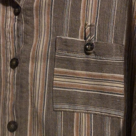 Vintage Teddi striped textured button down shirt - Picture 5 of 8